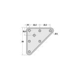 Tischbein  Tischbeine buche - Pied conique REF PT23 avec fixation